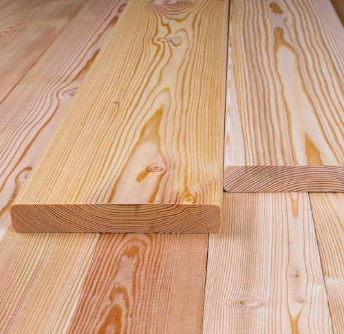 Glattkantbretter Sibirische Lärche Profilholz 21x120x2000mm (Länge 2.0m) 7-er Pack