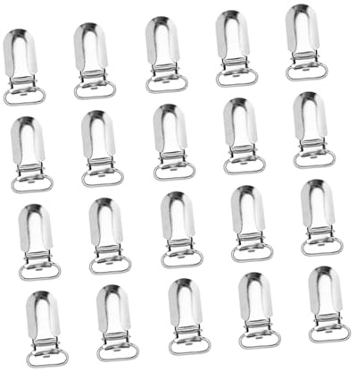 DIYEAH 50 Pcs Correas De Para Hombres Clips De Chupete Clips De Suspensión De Alta Resistencia Clip Para Chupete Cierres De Tirantes Clips De Liga Pinza Metalica