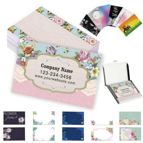 Biglietti da Visita Personalizzati con logo e Testo Biglietti da visita con design Personalizzato 1000, 500, 200,100 pezzi stampabili fronte-retro 3,5x 2, Impermeabili Ideali per Piccole Imprese