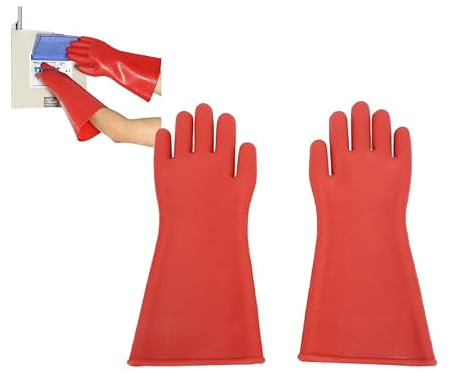 Respicefinem isolanti in gomma classe 00 da elettricista resistenti 'alta tensione da 12 kV di sicurezza per lavori elettrici in gomma per elettricisti per uomini e donne