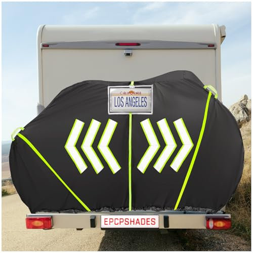 EPCPSHADES Bike Cover for Outside Storage, 600D Oxford 2 Bike Waterproof Bicycle Cover with PU Coating, Anti Dust rain Snow and UV Protection Covers for E-bike Mountain bike Road bike, Black