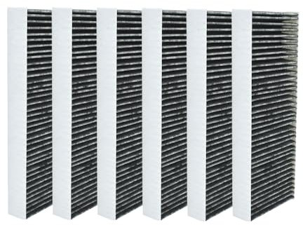 AllSpares Aktivkohlefilter für Kochfelder geeignet für Bora Basic/BAKFS und BIU/BHU/BFIU (338x123x42mm) (6 Stück)