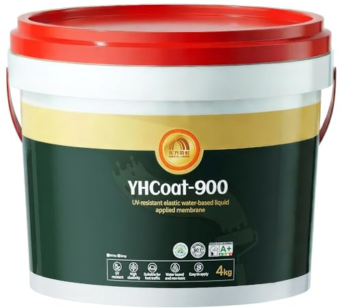 ORIENTAL YUHONG 1 Gallon White Waterproof Elastomeric Roof Coating Sealant, Flexible Solar Reflective Liquid Waterproofing Adhesive for Flat, Metal, Slope Roofs Repair 4KG