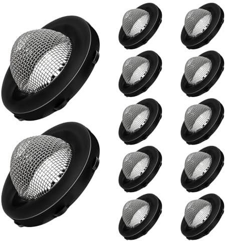 Piriuuo 12 Pcs Hose Washers, Stainless Stain Garden Hose Washers Garden Hose Screen Filter with Strainer Hose Washer with Screen Hose Gasket Washers for 3/4 Inch Garden Hose Washing Machine