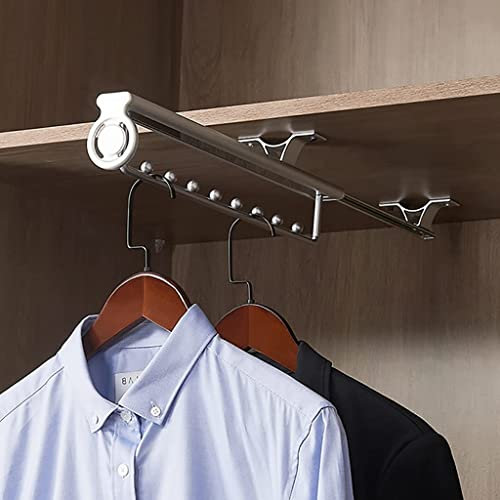 erkebspm Ausziehbare Kleiderstange, 25–45 cm, Metall-Teleskop-Kleiderstange, ausziehbarer Hosenbügel, Verstellbarer Kleiderschrank, platzsparend, Tragkraft: 30 kg (Größe: 400 mm)