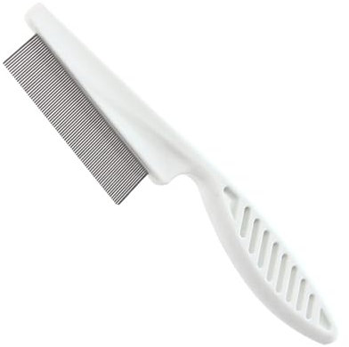Cat Tongue Comb für Katzen & Hunde | Flohkamm für tierhaarentfernung | Unterwolle Bürste | Effektive Zeckenkamm & Pet Grooming Brush für weniger Haarballen (Weiß große)