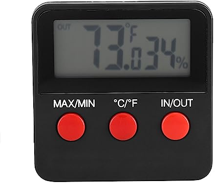 Termometro Digitale LCD Misuratore di umidità Digitale per Incubatrice per Uova Animali Domestici Aggiornati Ogni 10 Secondi Display LCD Supporto Magnetico