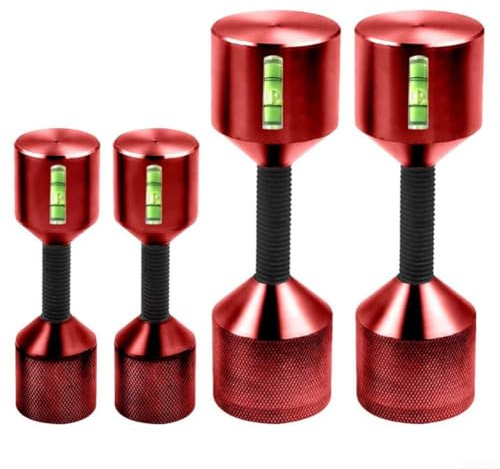 Ergonomic Aluminum Flange Alignment Pins With Two Holes for Precise Pipe Fitting, Permanent Threaded Set for Industrial Plumbing and Construction (red4pcs)