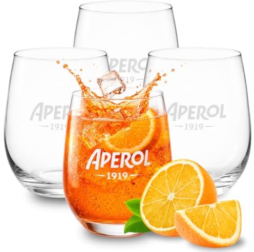 Maxito Aperol Gläser von hervorragender Qualität mit 500 ml im 4er Set als Geschenke für Frauen oder Aperol Geschenk I Aperol Spritz Gläser I Cocktailgläser I Aperol I Hochzeitsgeschenk I Geschenkbox