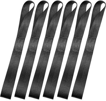 EDEDE Spanngurt, Zurrgurte Auto Motorrad Verpackung Tie Downs Loop Strap Kofferraum Fracht päck Feste Mehrzweck Nylon Weiche Riemen für Transport(6pcs Black)