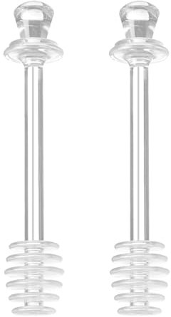 Bicchiere per miele, doppio frullatore per miele, accessorio da cucina, bastone trasparente per prelevare servire e mescolare marmellate, bevande, barattoli e barattoli