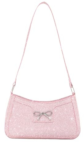 BACH AND BOUJEE sac à main brillant soirée pour femme élégante fête étincelante mignonne bandoulière rose pochettes