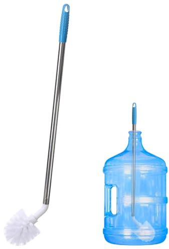 Cepillo para Botellas De Agua, 61 cm Mango Largo, Cepillo Limpiador Garrafas, Herramienta De Limpiadors De Botellas, Limpiador En Forma De L para Botella De Galón, Cepillos De Jarra De Cañón Largas