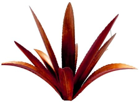 Opatiny Agave en métal pour décoration de jardin en extérieur, sculpture en fer pour pelouse et cour, bleu/vert/rouge