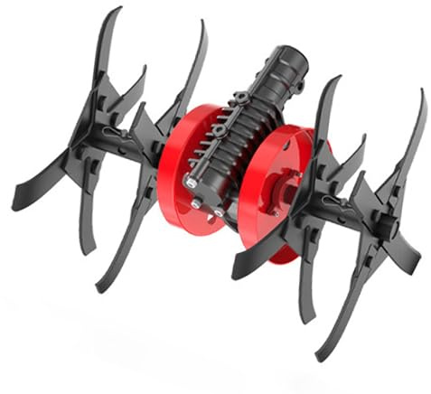 Fesjoy Práctico Accesorio para Cortacésped con Durabilidad Superior, Juego de Ruedas de Cortacésped Multifuncional para Huertos y Tierras Cultivo (tipo de rueda para aflojar el suelo)