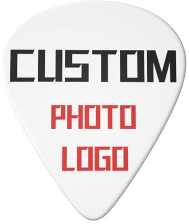 Foto hinzufügen Name CUSTOM Ideal Gitarrenplektren Set mit 6 Plektren mit Halter, Akustikgitarre Bass Plektren 0,71 mm