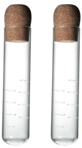 STAHAD Infusor de Té Transparente de Vidrio 2 Piezas, Colador Tipo Tubo para Hojas Sueltas, Filtro Reutilizable para Accesorios de Té Casero y Filtrado Uniforme