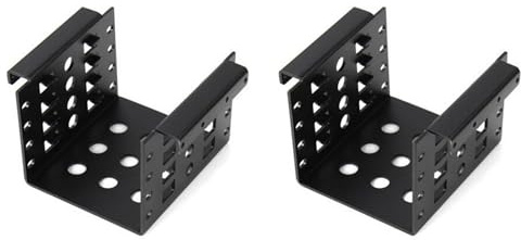 Deechate 2X 4 Alloggiamenti da 2,5 Pollici Un 3,5 Pollici Staffa Adattatore per Disco Rigido Telaio SSD Vassoio di Montaggio per Disco Rigido Alloggiamento per
