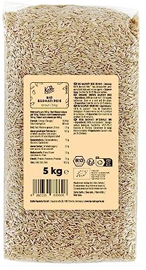 KoRo - Riz Basmati biologique brun 5 kg - Arôme intense - Goût de noisette - Consistance moelleuse
