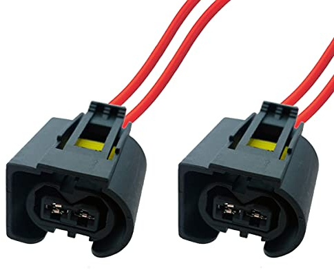 Greenspirits Stecker Einspritzdüse Diesel A1685452928 mit Kabel 2 x Buchse 1685452928 50290937 L-BW50290937 1967412-2 kompatibel zu Bosch Mercedes Injektoren