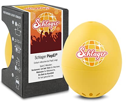 Schlager PiepEi - Singende Eieruhr zum Mitkochen - Eierkocher für 3 Härtegrade - 80er Jahre Schlager Best of - Lustiges Kochei - Musik Eggtimer - Brainstream