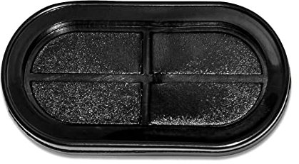 Flyshop 4 Pieces Durable Oval Synthetic Rubber Grommets, 25 x 40mm Drill Hole, Double-Sided, Cable Grommets, Firewall Grommets, Rubber Sealing Plugs/Washers, Black Hole Plugs for Wire/Machine/Pipe