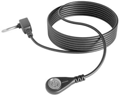 hooga Grounding Cord, Earth Connected 15 Foot High Continuity Cord for Grounding Mat, Snap Connect. Fits Most Popular Brands. Use with Grounding Mats, Pads, Sheets, Blankets, Pillow Cases, Clothing.