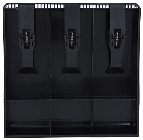 Gonnely Inserto per registratore di Cassa - Cassetto per registratore di Cassa Sostituzione Vassoio con Inserto 3 Banconote 3 Monete Scatola Porta Soldi(Nero)
