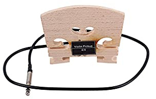 Alnicov Maple Wood Bridge W/Internally Piezo Pickup Transducer Parts for 4/4 Violin