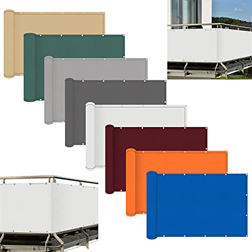 Brise Vue Pas Cher 135x1400cm Diverses Couleurs Couverture De Confidentialité ÉCran Polyester Diverses Tailles Au Choix pour Balcon Jardin