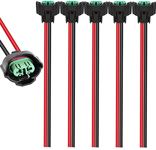 Xiatiaosann H11 H8 Weiblich Kabelbaum Steckdose für LED Scheinwerfer Nebelscheinwerfer, Stecker Buchse Adapter für H8 H9 H11 880 881 H27, mit 8.5cm Draht-Pigtails, 5 Stück