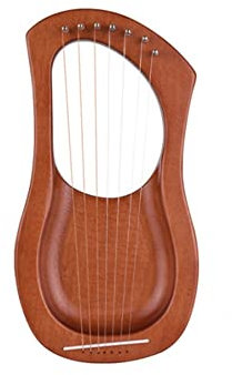 KESHUO Leier Harfe Holz Lyre Harfe 7-String Metallsaiten Birke Massivholz String Instrument Mit Tragetasche String Instrument Harfe
