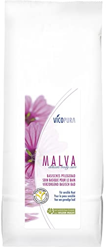 VICOPURA Basenbad ALCADERM SENSITIV, Pflegebad für trockene, schuppige, irritierte Haut, mit Malvenextrakt, ohne Duftstoffe, 1.200g Refill