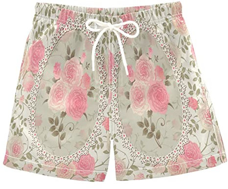 Jungen Badehose Sommer Kordelzug Kleinkind Schwimmbrett Shorts Schnell Trocknend Kleine Jungen Badeanzug Strand Hawaii Urlaub 2T-16, mehrfarbig, 122