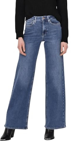 ONLY Damen Jeans 15282980 Medium Blue Denim S-30