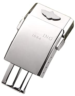 BONOOL Edelstahl-Schnalle für Breitling-Uhrenarmband, 20 mm, Polier-Doppelklick-Verschluss, Uhrenarmband, 1884-Logo