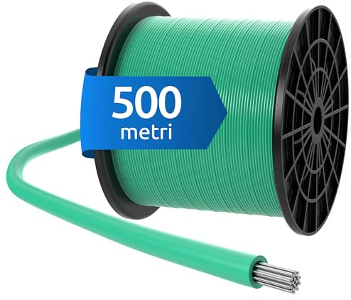 ECENCE Câble robot tondeuse - compatible universel - 500m de longueur - fil périphérique robot tondeuse Ø 3,4mm - section du conducteur 1,17mm²