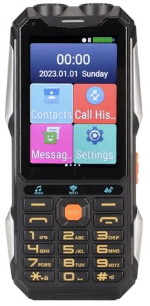 Cellulare Senior Robusto 4G LTE, Telefono Cellulare Sbloccato Android 7.0, Pulsante Grande / 18000 MAh/Torcia a LED/Suono Forte/Telefono con Chiamata Rapida, Piccolo (Verde)