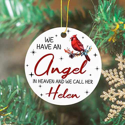 Christbaumschmuck Keramik Weihnachtsanhänger Anhänger Weihnachtsbaumschmuck Hängende Ornamente Weihnachtsdeko Wir Haben Einen Engel-Roten Kardinal, Einen Personalisierten Roten Kardinal, Einen