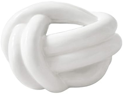 Kanylavy Keramik-Taschentuchbox mit Lustigem Knoten, Europäischer, Taschentuchhalter, Dekorativer Serviettenhalter für Den Schreibtisch, Heimdekoration, Langlebig, Weiß