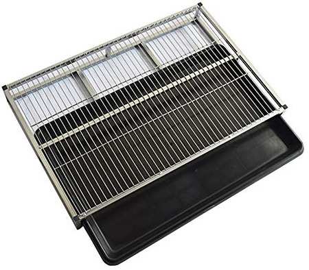 Toilette portatile per cani con vassoio in acciaio inox, per uso interno ed esterno, ideale per razze piccole, medie e grandi, vasino in plastica inclusi