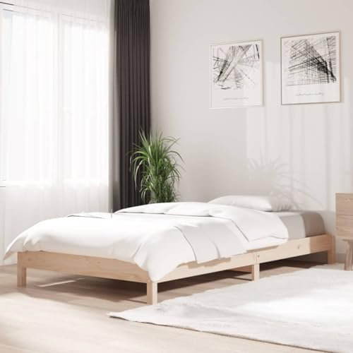 LAPOOH Stapelbett 100x200 cm Massivholz Kiefer, Bettgestell, Jugendbett, Schlafzimmer Bett, Bed Frame - 820387