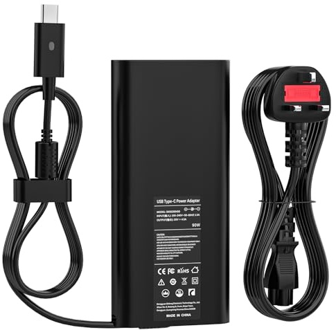 90W Laptop Charger USB C Compatible with Dell XPS 13 Precision Latitude | XPS 13 9350 9360 9370 9365 Precision 5550 5750 3550 3541 3540 Latitude 7400 7480 7370 7390 5289 3500 3400 5400 7300 LA90PM170