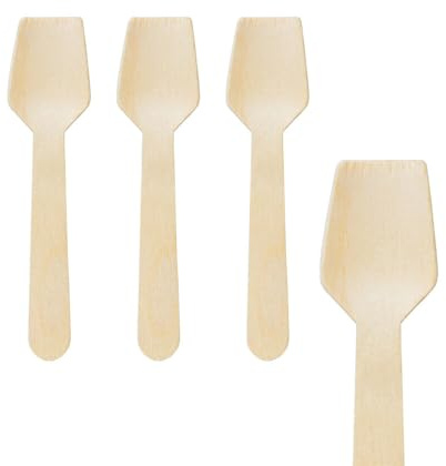 VEPATIM 200 Eislöffel Einweg aus Holz 9.5cm