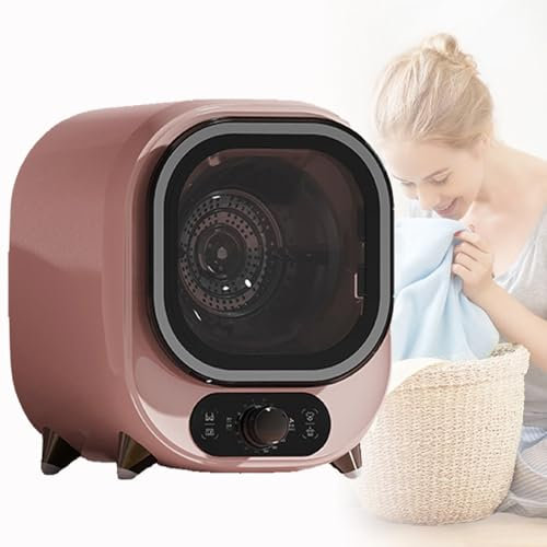 Spdazzleburst Secadora compacta y Mini, Secadora de condensación pequeña, Secadora con ventilación, Capacidad de 0,8 kg, para Uso en encimera o Montaje en Pared,Pink
