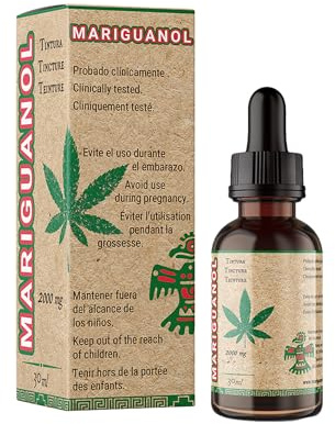 MARIGUANOL - Aceite de Cáñamo 30 ml 100% Vegetal y Vegano - Uso Tópico - Con 2000 mg de Aceite de Cáñamo - Alivia el Dolor y Reduce la Ansiedad, Mejora el Sueño y Reduce Inflamación
