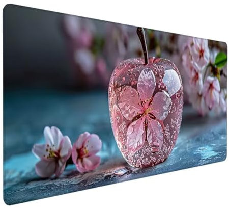BEIJUYHU Tappetino per mouse XXL Speed Gaming 600 x 300 x 3 mm, XXL tappetino per il mouse, misura grande, migliora la precisione e la velocità rosa mela di cristallo 4 - U