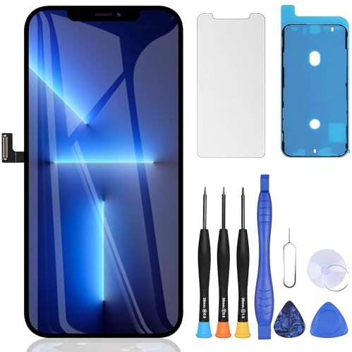 ZOETEC Screen Replacement For iPhone 13 Pro Max 6.7 LCD Full HD Retina Display COF Touch Screen Digitizer Frame Assembly with Repair Tool Kits, Waterproof Adhesive, Tempered Glass