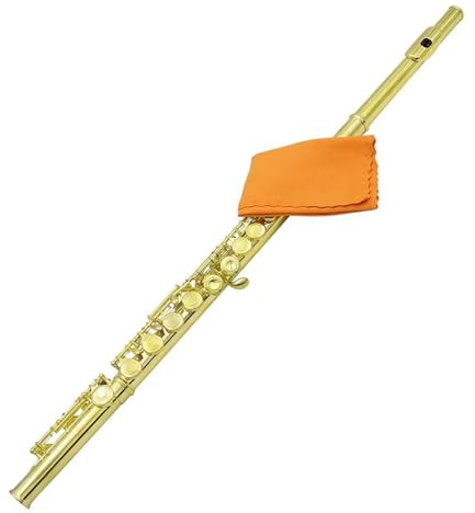 Flöte 16 Löcher Geschlossene Flöte Vergoldete C-Tasten-Flöte Musikinstrumente Mit Handtaschen-Lederbox-Teilen