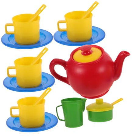 Genérico 1 Juego De Mini Juego De Té De Cocina para Niños, Juego De Té De Plástico para Niños, Juego De Té De Simulación, Accesorios para Fiesta De Té, Artículos De Té para Pequeños